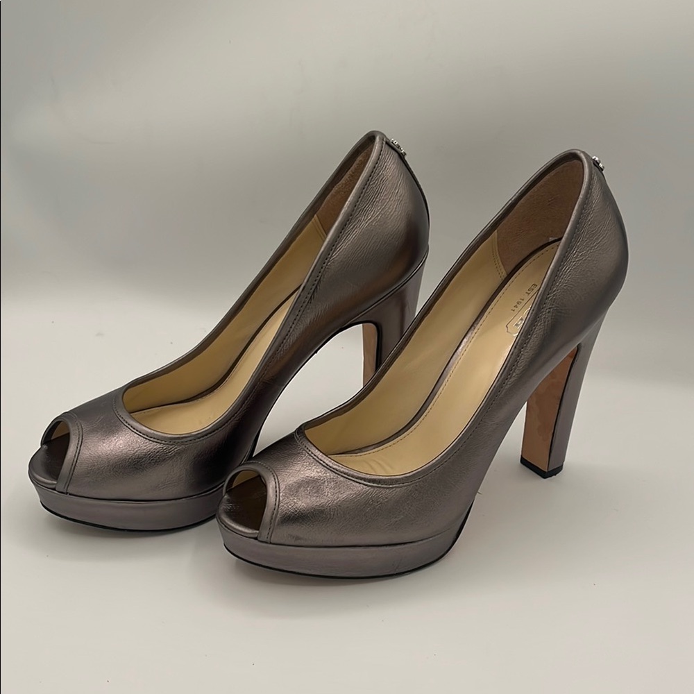 Coach Gray Classic Heels with Sleek Design